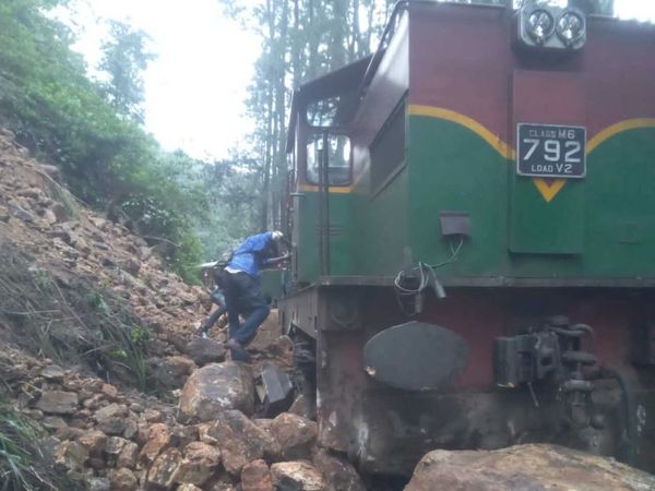 Landslide Causes Disruption in Upcountry Railway Line